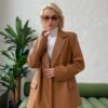 Art 508-7 Camel klassikaline nahkne oversize pintsak ALEX "Art 508"