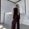 Pruun naiste vabaajakomplekt "Model 265"