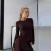 Pruun naiste vabaajakomplekt "Model 265"