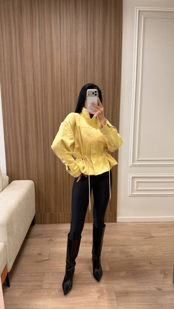 Kollane seemisnahast jakk "Mod 1309"