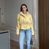 Kollane seemisnahast jakk "Mod 1309"