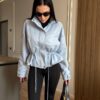 Mod 1309-15 Helesinine seemisnahast jakk "Mod 1309"