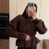 Mod 1309-10 Pruun seemisnahast jakk "Mod 1309"