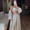 Mod 1339-5 Beež kolmeosaline tencel komplekt "Mod 1339"