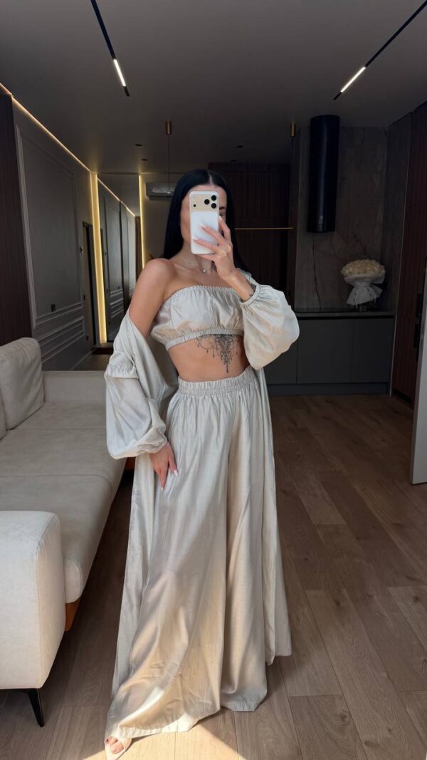 Mod 1339-6 Beež kolmeosaline tencel komplekt "Mod 1339"