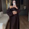 Mod 1339-15 Pruun kolmeosaline tencel komplekt "Mod 1339"
