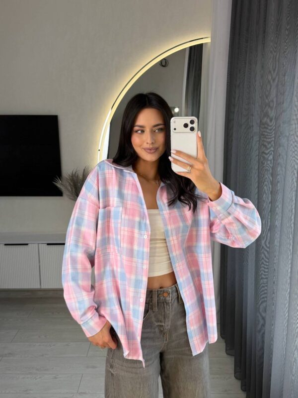 Roosa flanellsärk "Model 022"