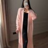 Roosa alpakavillane pikk kardigan "Mod 489"