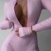 Mod 8043-14 Roosa figuuri rõhutav jumpsuit "Mod 8043"