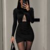 Mod 1273-1 Must cut-out mini kleit "Mod 1273"