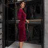 Bordoopunane veluurkleit VELVET MUSE "Model 5467"