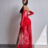 Lace-Muse-51 Punane maxi kleit "LACE MUSE"