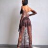 Pruun maxi kleit "LACE MUSE"