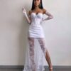 Valge maxi kleit "LACE MUSE"