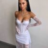 Valge maxi kleit "LACE MUSE"