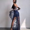 Sinine maxi kleit "LACE MUSE"