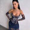 Sinine maxi kleit "LACE MUSE"
