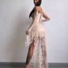 Beež maxi kleit "LACE MUSE"