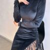 Velvet-Noir-19 Must midi kleit "VELVET NOIR"