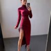 Bordoo midi kleit "VELVET NOIR"