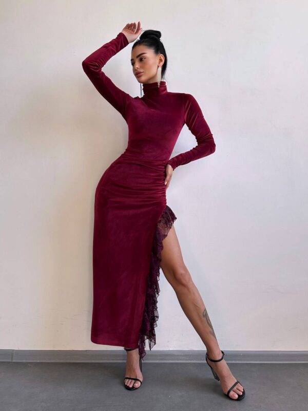 Bordoo midi kleit "VELVET NOIR"