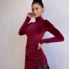 Bordoo midi kleit "VELVET NOIR"