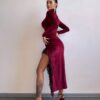 Bordoo midi kleit "VELVET NOIR"