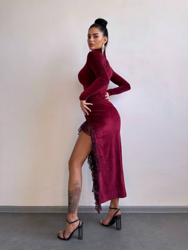 Bordoo midi kleit "VELVET NOIR"