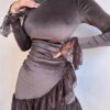 Pruun mini kleit " VELVET ROMANCE"