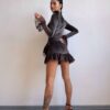 Pruun mini kleit " VELVET ROMANCE"